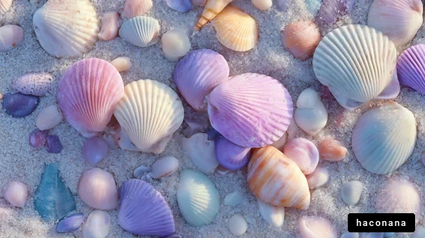 カラフルな貝殻の素材