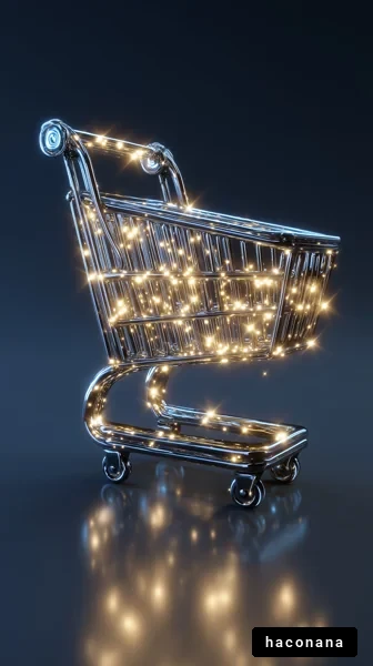 光るショッピングカートのイメージ