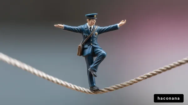 ロープの上のバランス