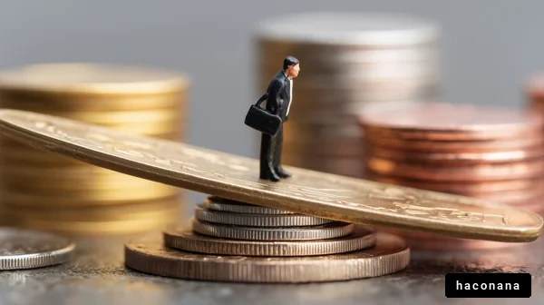 コインの上のビジネスマン