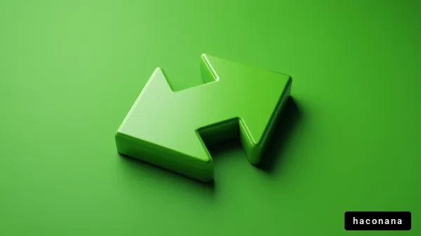 緑色の進む方向を示す矢印