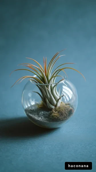 ガラスの鉢に入った植物