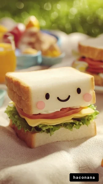 cuteなサンドイッチの表情