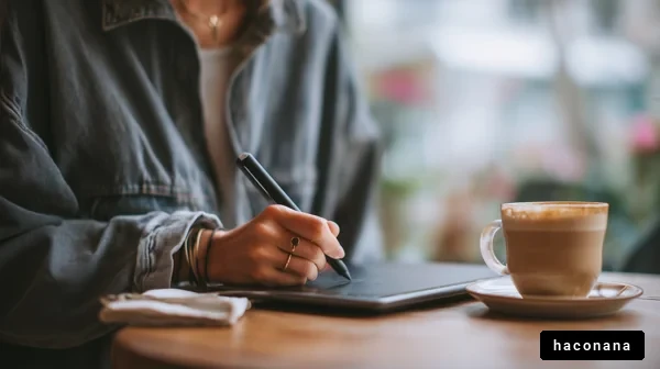 カフェでのデジタル作業