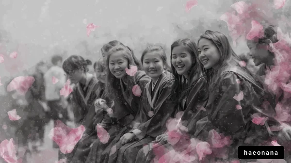 卒業式での笑顔