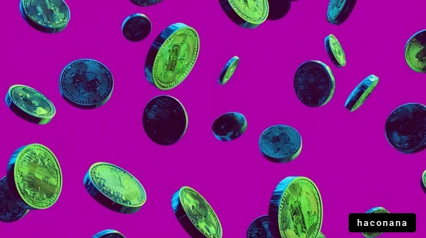 色とりどりのコイン