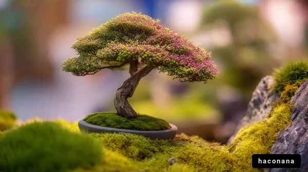 美しい盆栽の風景