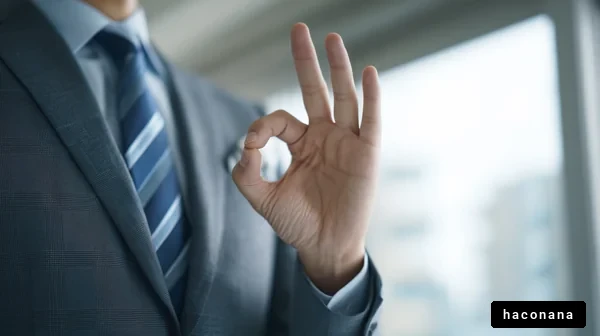 ビジネスマンの確認サイン