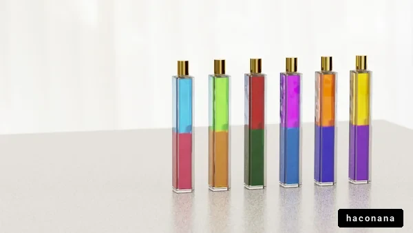 カラフルなボトルの並び