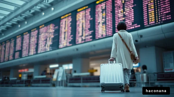 空港での旅行者