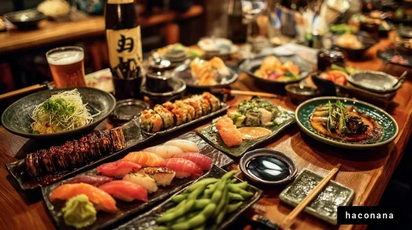 豊富な和食の盛り合わせ