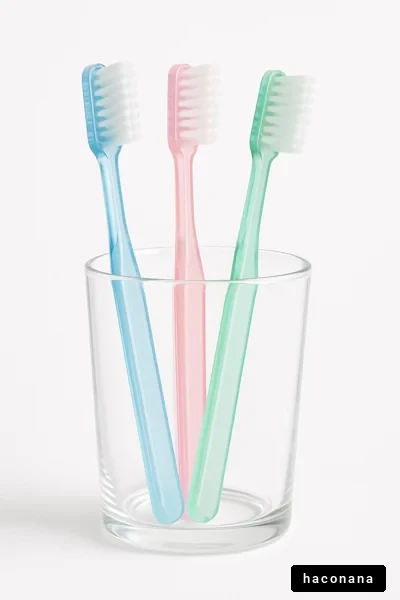 カラフルな歯ブラシの集合