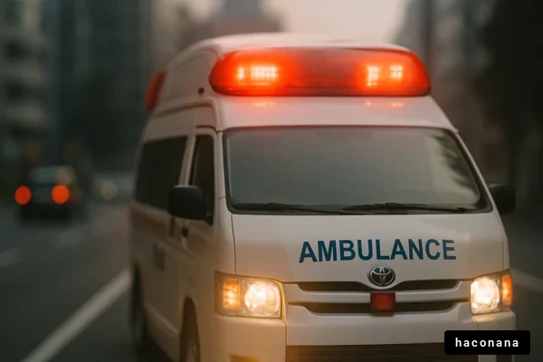 救急車の走行シーン