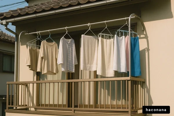 バルコニーに干された洗濯物