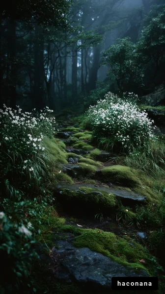 霧の中の静かな道