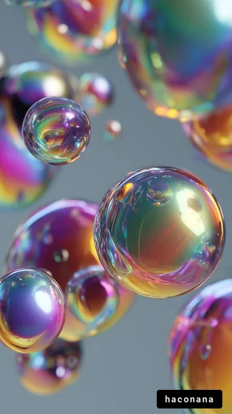 色とりどりの泡の世界