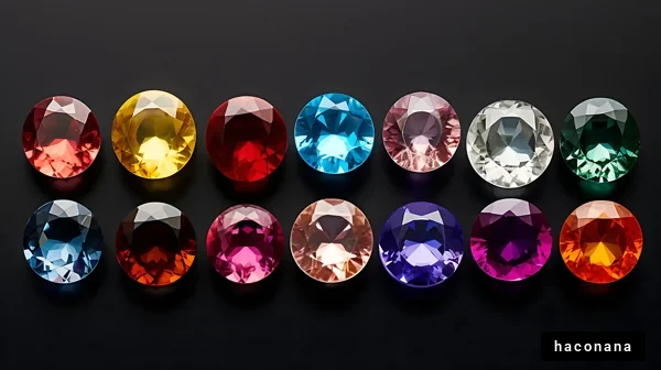 色とりどりの宝石のコレクション