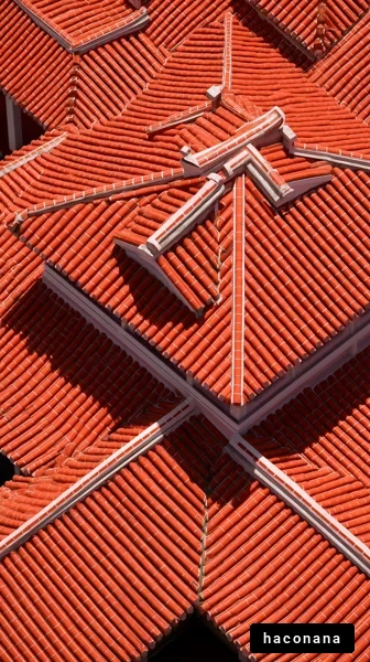 赤い屋根の美しい景観