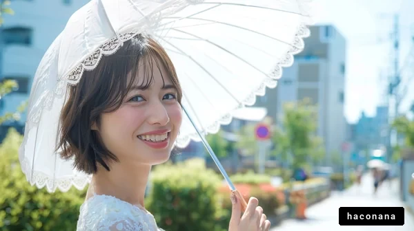 日差しの中の微笑み