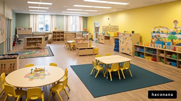 明るい幼稚園の教室