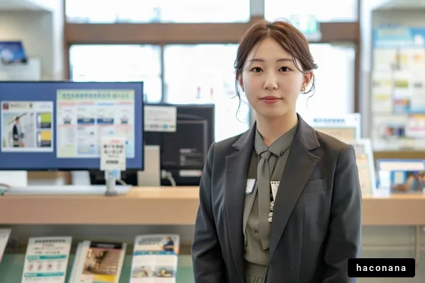 ビジネスシーンの女性スタッフ