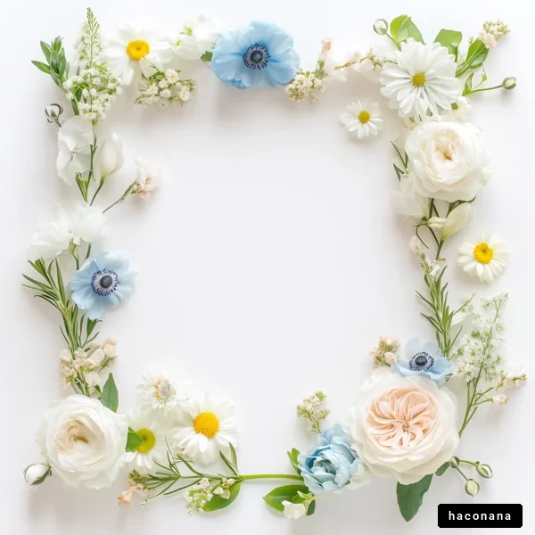 花で彩るフレームデザイン