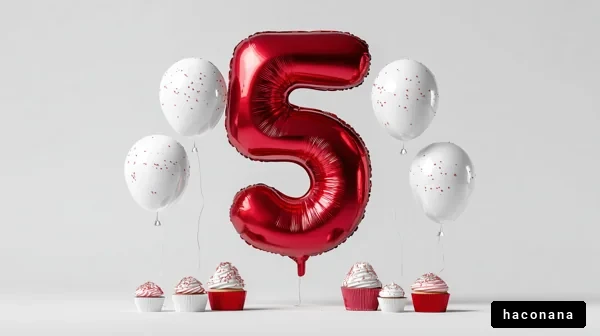 バースデーケーキと風船