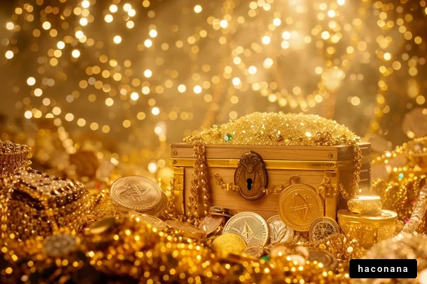 宝物が輝くシーン