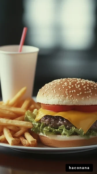 ハンバーガーとポテト