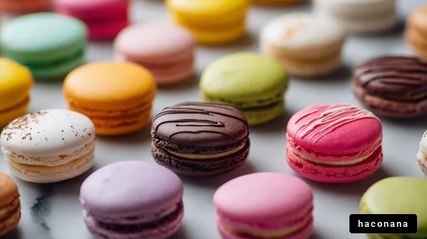 カラフルなマカロンの盛り合わせ