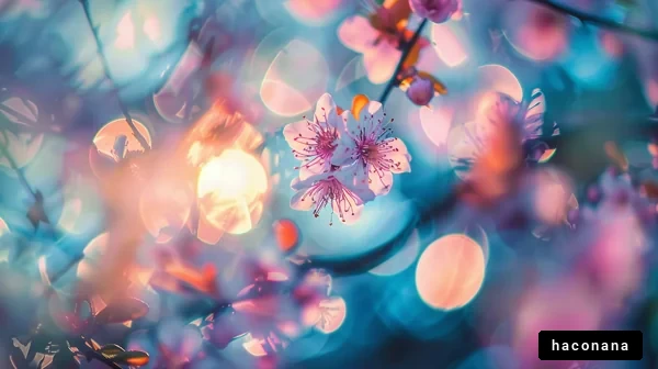 幻想的な花のボケ写真