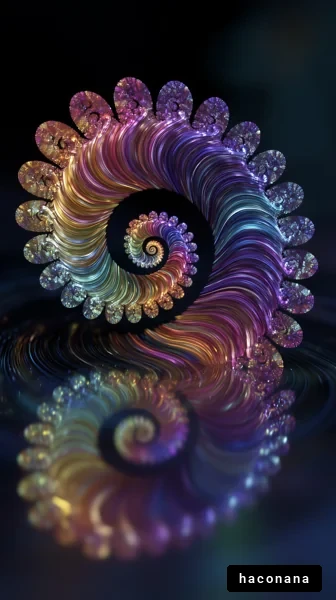 色彩の渦巻き模様