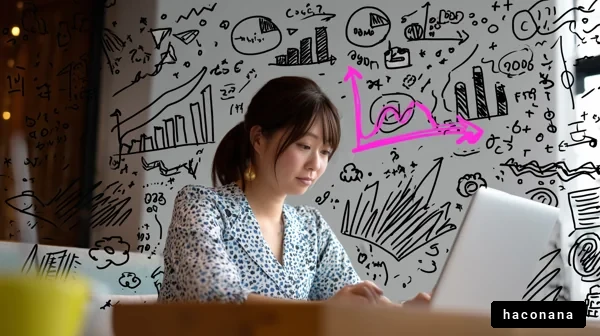 データ分析をする女性