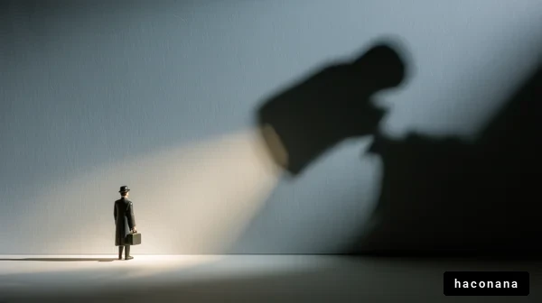 影の中のビジネスマン