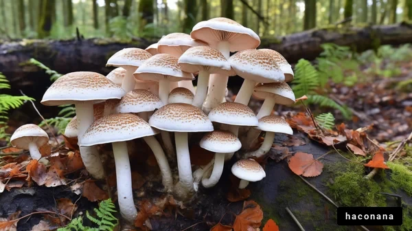 森の中の美しいキノコ