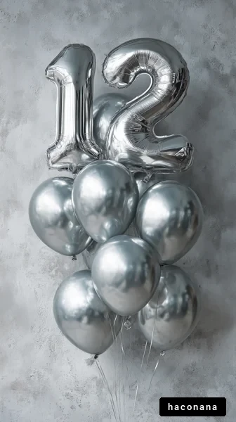 シルバーのバルーン装飾