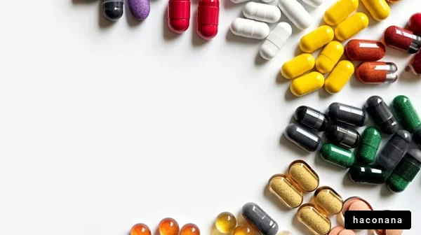 様々なカプセルと錠剤