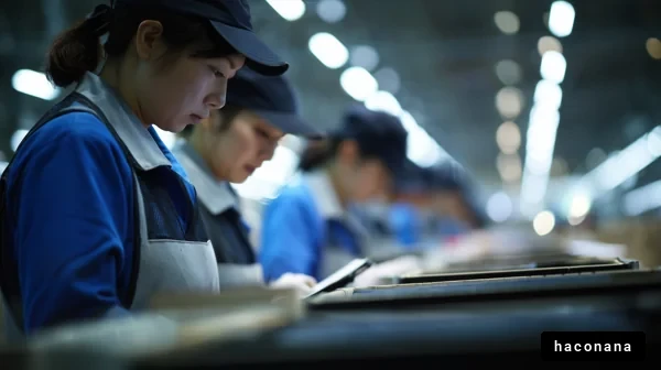 工場で働く女性たち