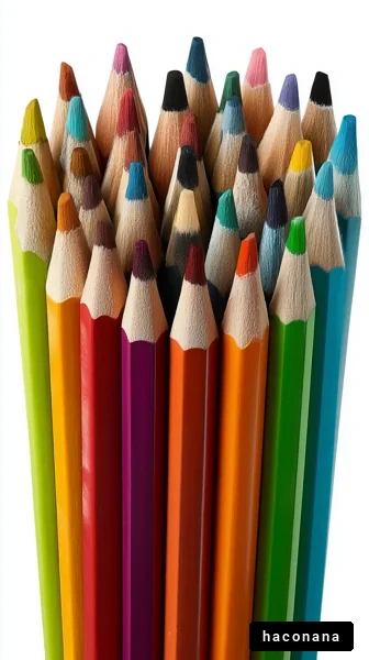 色とりどりの色鉛筆