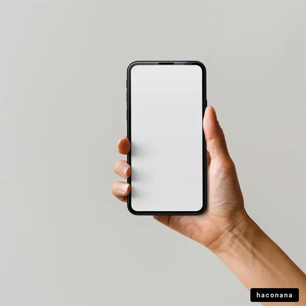 手に持たれたスマートフォン