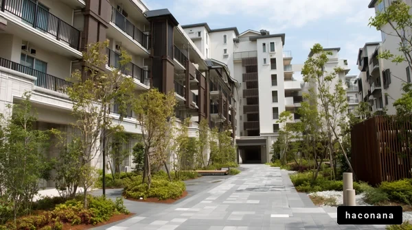 近代的なマンションのデザイン