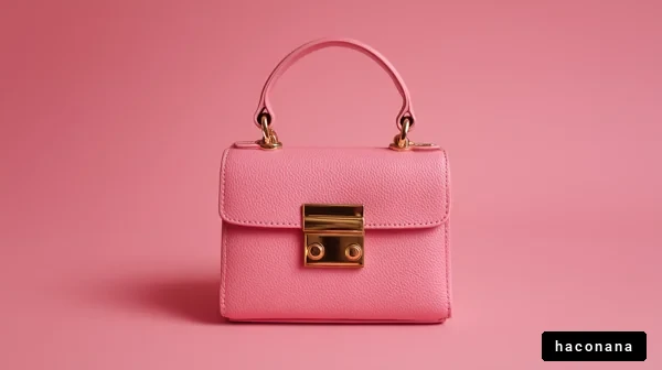 ピンクのハンドバッグ