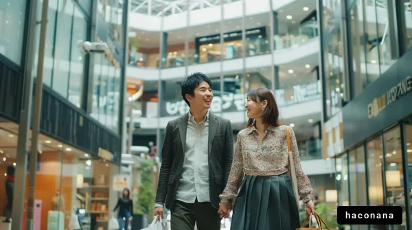 ショッピングを楽しむカップル