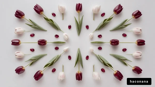 チューリップと飾りのアレンジ