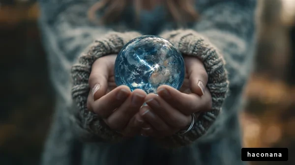 手の中の美しい地球