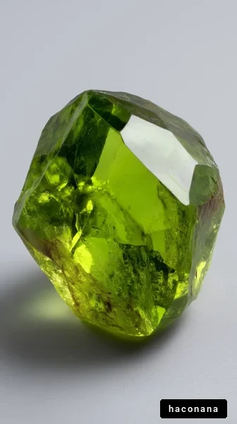 美しいグリーンの鉱石