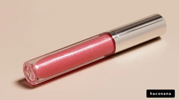 ピンクのリップグロス
