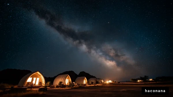 星空の下のキャンプ