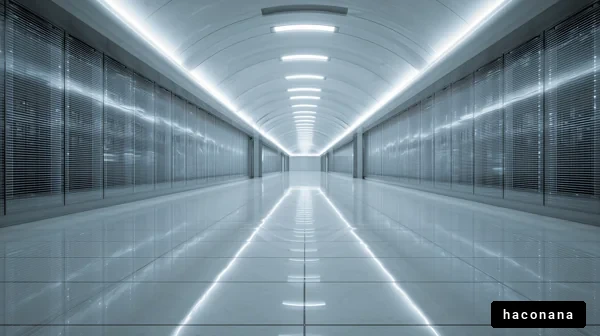 未来的なホールの景観