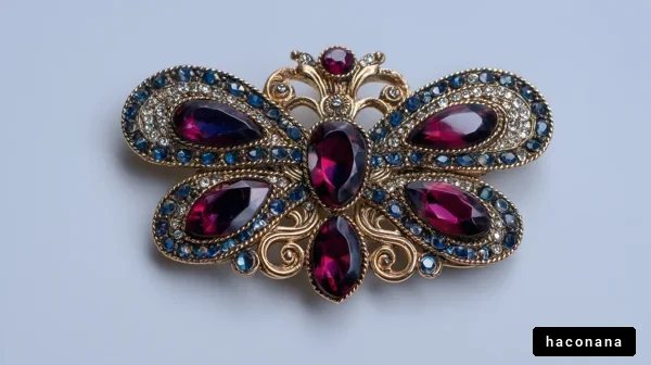 美しい蝶のブローチ